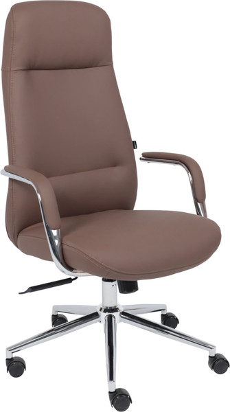 Изображение товара Кресло офисное AksHome Elema (коричневая экокожа/хромированный металл)