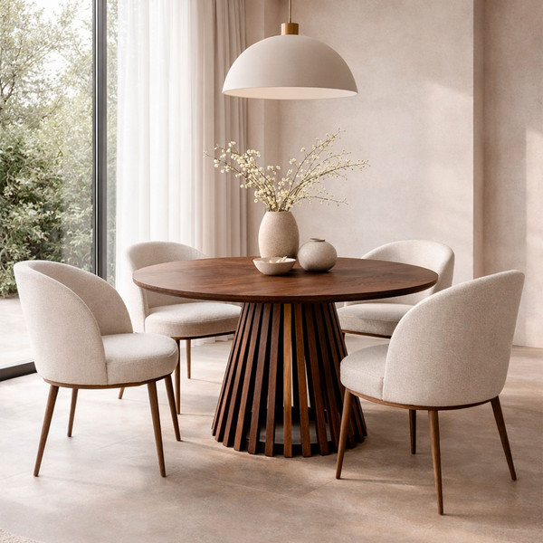 Изображение товара Обеденный стол ОКА Пик d110x75 (дуб мореный/дуб мореный)