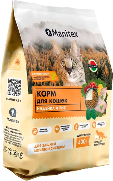 Изображение товара Сухой корм для кошек Manitex Urinary Protection Для взрослых кошек (400г)
