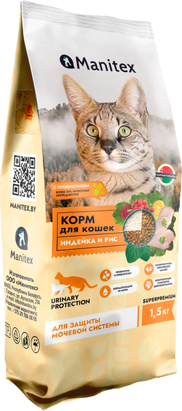 Сухой корм для кошек Manitex Urinary Protection Для взрослых кошек (1.5кг)
