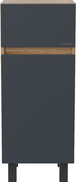 Изображение товара Шкаф-полупенал для ванной Onika Милтон 30 напольный / 403094 (серый/дуб сонома, правый)