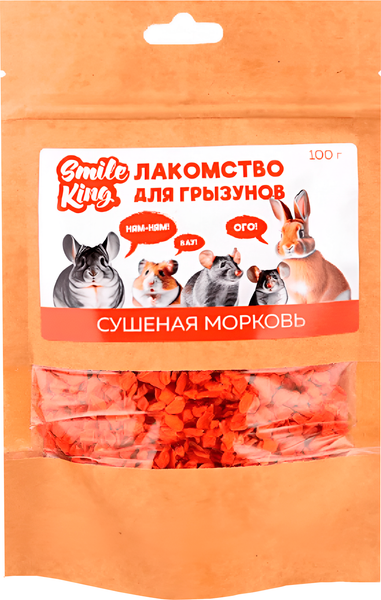 Изображение товара Лакомство для грызунов Smile King Сушеная морковь / LKG-69 (100г)