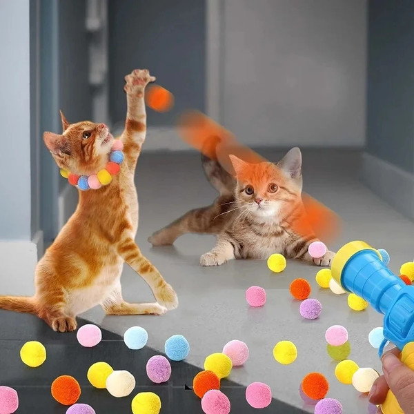 Изображение товара Игрушка для животных Pet Paws Пистолет с мягкими шариками / JH160