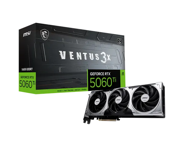 Изображение товара Видеокарта MSI RTX 5060 Ti 16G Ventus 3X