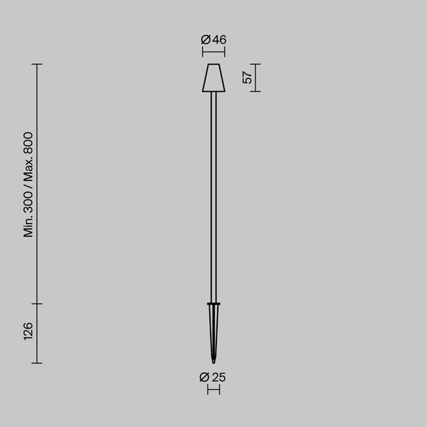 Изображение товара Светильник уличный Maytoni Cane O504FL-L1B3K1