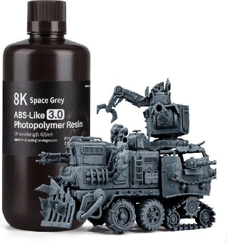 Изображение товара Фотополимерная смола для 3D-принтера Elegoo 8K ABSlike V3.0 / 50.103.0221 (1кг, серый)