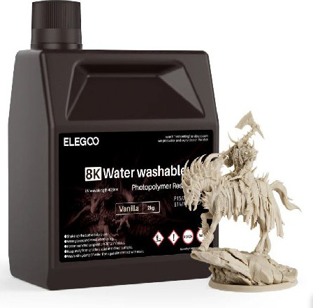 Фотополимерная смола для 3D-принтера Elegoo Water Washable 8K / 50.103.0413 (2кг, ваниль) — фото 5