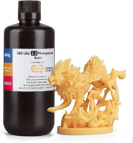 Изображение товара Фотополимерная смола для 3D-принтера Elegoo ABSlike V3.0 / 50.103.0164 (1кг, желтый)