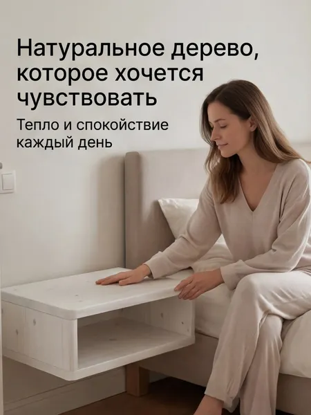 Изображение товара Прикроватная тумба Dipriz Мелания / Д.1441.1 (сосна/белый воск 1620)