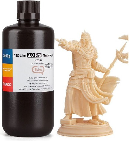 Изображение товара Фотополимерная смола для 3D-принтера Elegoo ABSlike V3.0 Pro / 50.103.0248  (1кг, бежевый)