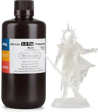 Изображение товара Фотополимерная смола для 3D-принтера Elegoo ABSlike V3.0 Pro / 50.103.0251 (1кг, полупрозрачный)