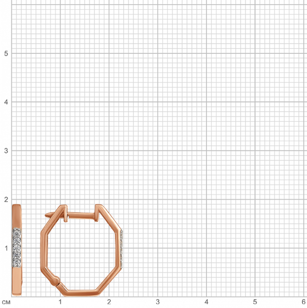 Изображение товара Серьги из желтого золота Кристалл CQ57100226773