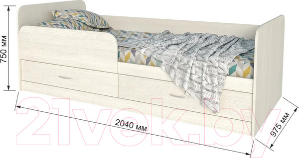 Изображение товара Кровать-тахта Интерлиния Анеси-5 (вудлайн)