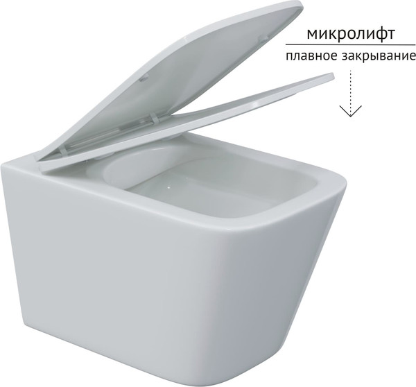 Изображение товара Унитаз подвесной с инсталляцией Berges Floe S Rimless + Visam Slim 525 / EX-043242 (с сиденьем)