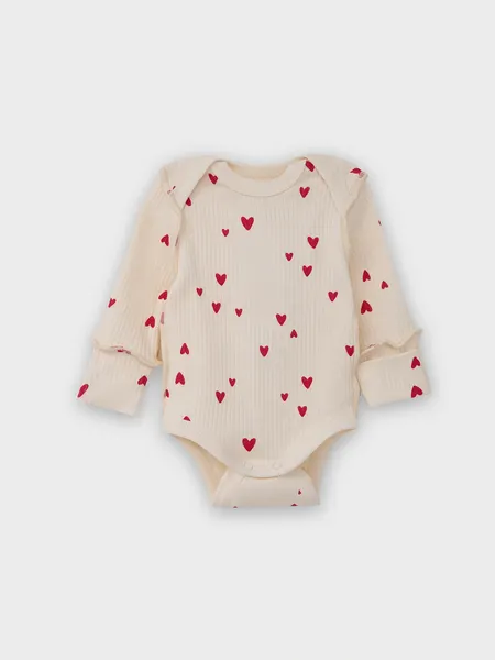 Изображение товара Комплект одежды для малышей Mark Formelle 89406-1 (р.62-40, сердечки на молочном/красный)