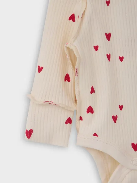 Изображение товара Комплект одежды для малышей Mark Formelle 89406-1 (р.62-40, сердечки на молочном/красный)