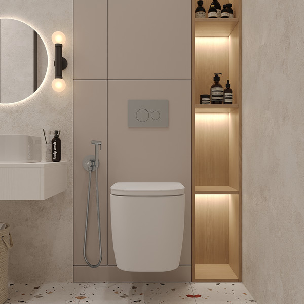 Изображение товара Инсталляция с унитазом подвесным Oliveeka OL-MQG1R22-CR (хром)