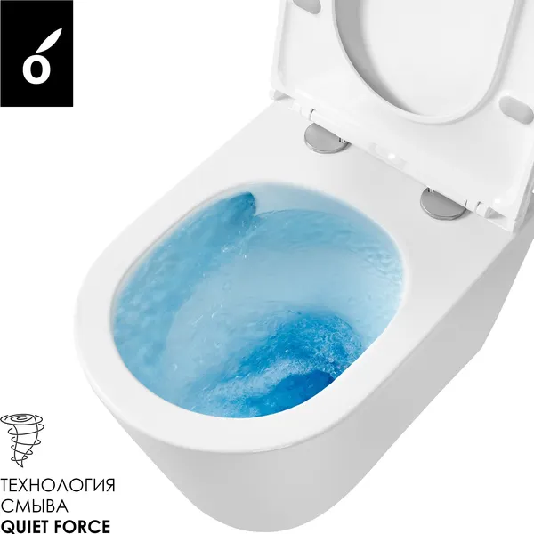 Изображение товара Инсталляция с унитазом подвесным Oliveeka OL-MQ6016E12-MB (черный матовый)