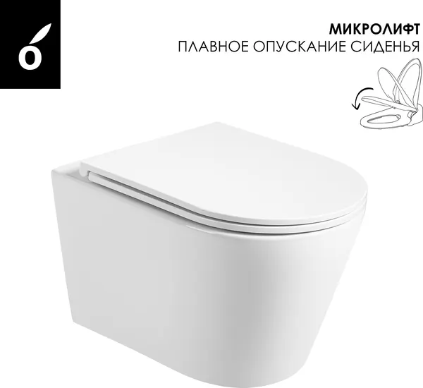 Изображение товара Инсталляция с унитазом подвесным Oliveeka OL-MQ6016E12-MB (черный матовый)