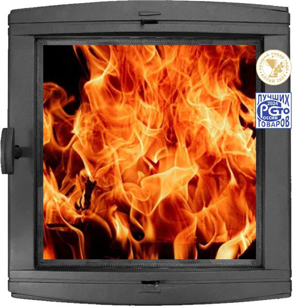 Изображение товара Дверца печная РубЛит Слобода ДТ-С 410.1 (окрашенная, со стеклом)