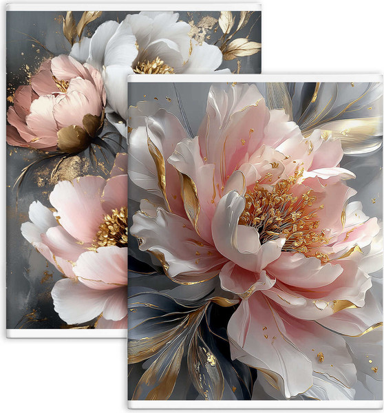 Изображение товара Тетрадь Феникс+ Пионы с золотом / 73675 (80л)