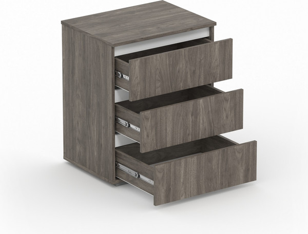 Изображение товара Комод Кортекс-мебель Бари 60 3ш (орех элия/орех элия/белый)