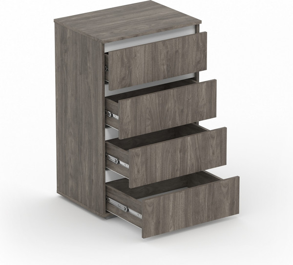 Изображение товара Комод Кортекс-мебель Бари 60 4ш (орех элия/орех элия/белый)