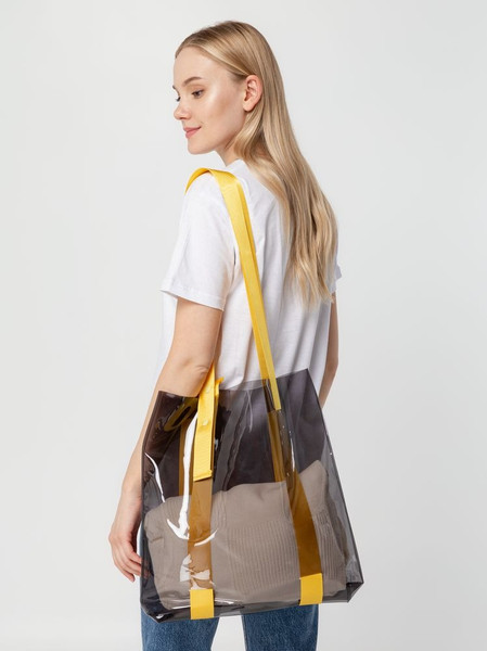 Изображение товара Сумка-шоппер УРСУС Clear Fest / ГФ15365.81 (прозрачный/серый/желтый)