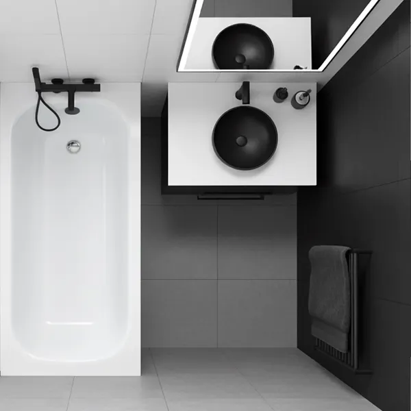 Изображение товара Ванна стальная Lauter Brio 150 / 21S1500 + сифон 21Y11010