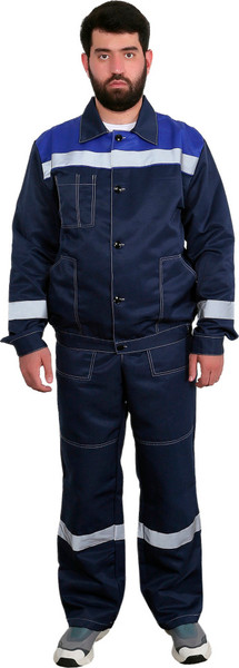 Изображение товара Комплект рабочей одежды Sardoba Tekstil Легион ТТ (р.56-58, 194-200, темно-синий/василек)