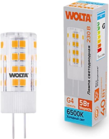 Изображение товара Лампа Wolta WSTD-JC-220V5W6KG4-C