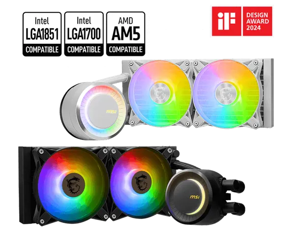 Изображение товара Кулер для процессора MSI MAG CoreLiquid E240 (белый)