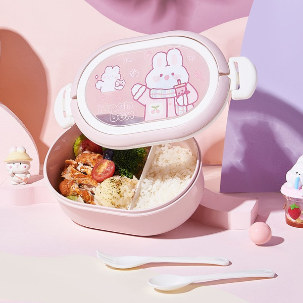 Изображение товара Ланч-бокс ILikeGift Cute bunny / 6448 (pink)