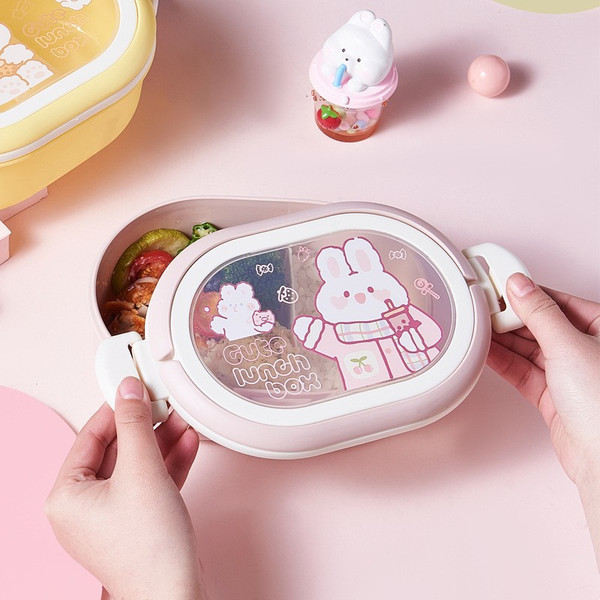 Изображение товара Ланч-бокс ILikeGift Cute bunny / 6448 (pink)