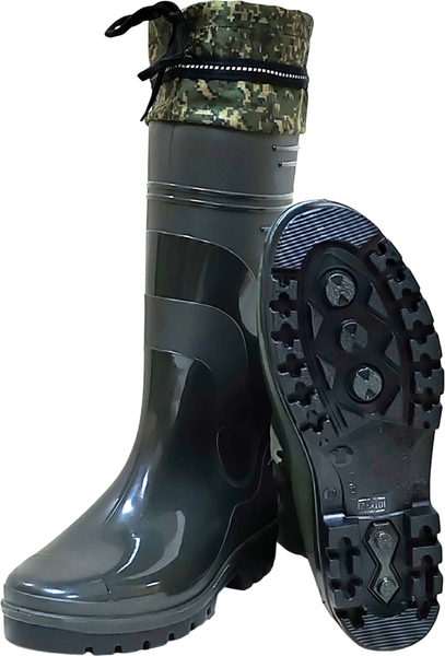 Изображение товара Сапоги резиновые Белшина Литьевые мужские 185Л с манжетом и вставным чулком ПВХ (р.41)