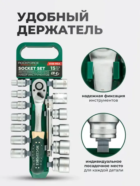 Изображение товара Универсальный набор инструментов RockForce RF-4159 MSA (64137)