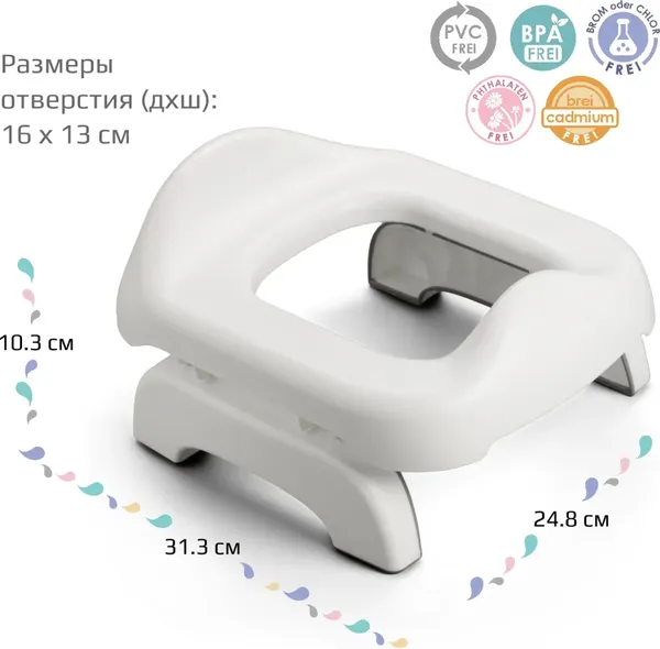 Изображение товара Дорожный горшок Kidwick Square / KW790351 (белый/асфальт)