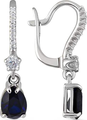 Изображение товара Серьги из белого золота Кристалл CI60400226773