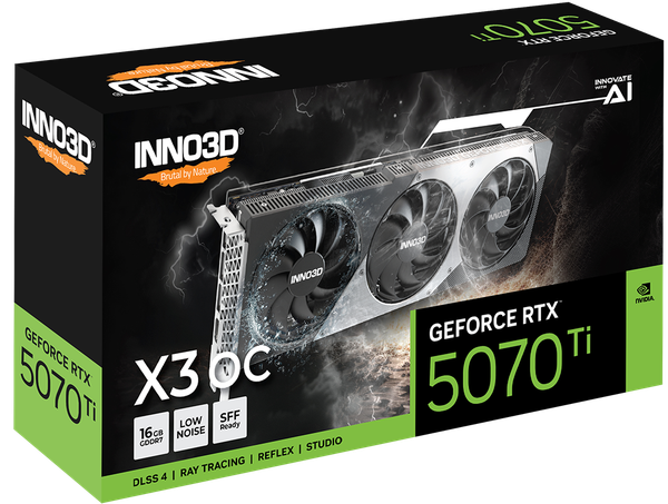 Изображение товара Видеокарта Inno3D GeForce RTX 5070 Ti Twin X3 OC (N507T3-16D7X-176068N)