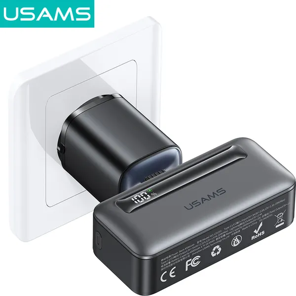 Изображение товара Портативное зарядное устройство Usams CD233 Mini 5000mAh (серый)