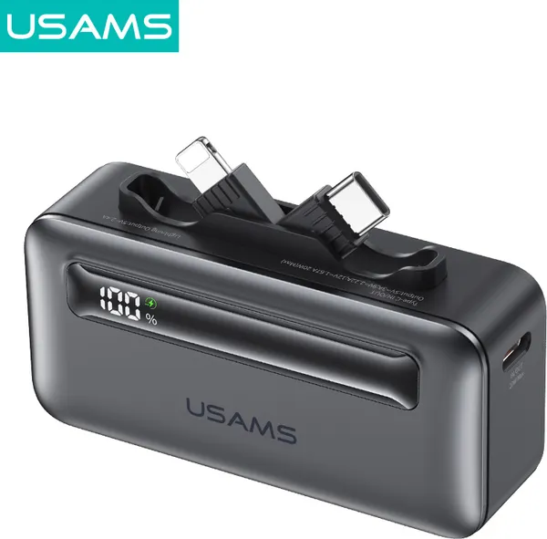Изображение товара Портативное зарядное устройство Usams CD233 Mini 5000mAh (серый)