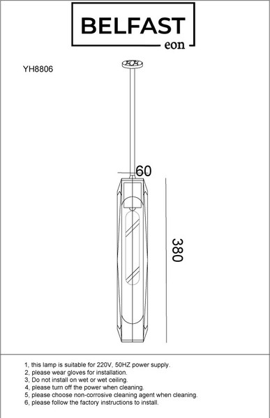 Изображение товара Потолочный светильник Belfast Gibson 6133-1 BR GR  (латунь/стекло /серый)
