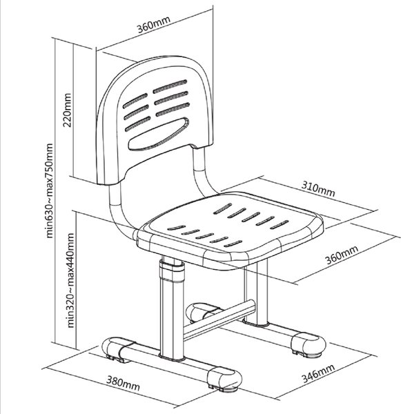Изображение товара Стул детский Растущая мебель Smart A310C