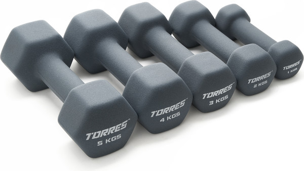 Изображение товара Гантель Torres PL522505 (5кг, серый)
