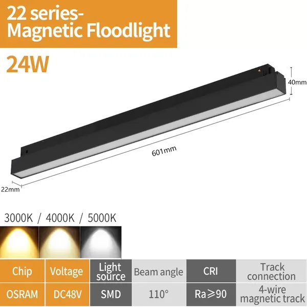 Изображение товара Трековый светильник ILedex Technical Vision 4822-001-L600-24W-110DG-4000K-WH