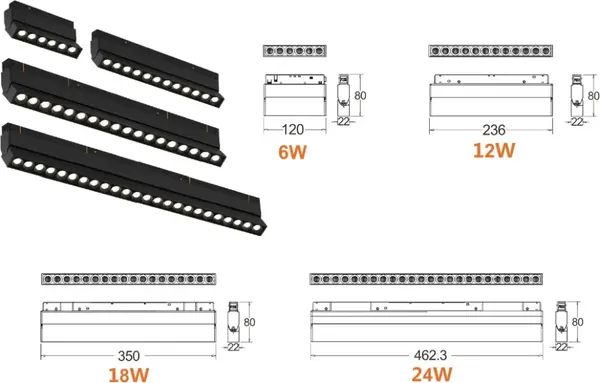 Изображение товара Трековый светильник ILedex Technical Vision 4822-003-L120-6W-38DG-3000K-BK
