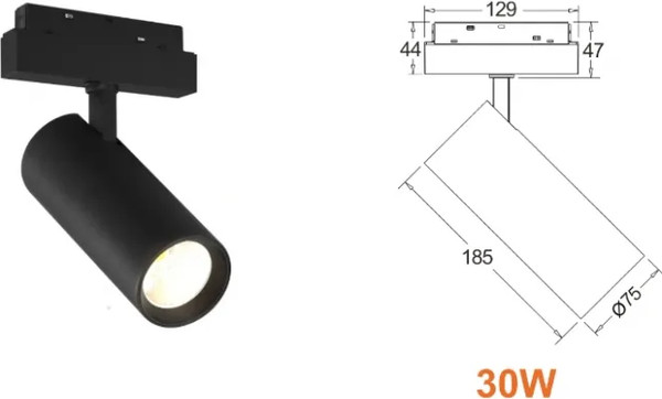 Изображение товара Трековый светильник ILedex Technical Vision Smart 4822-007-D75-30W-38DG-WH
