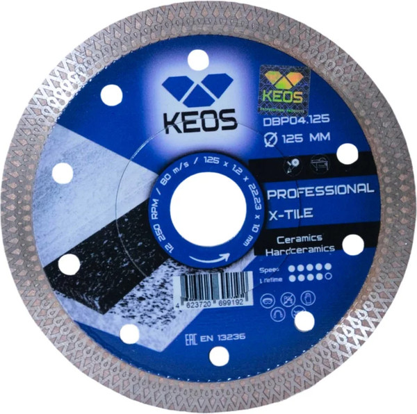 Изображение товара Отрезной диск алмазный KEOS Professional 1.2мм 125мм / DBP04.125