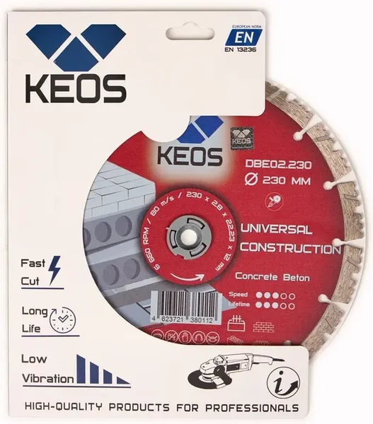 Изображение товара Отрезной диск алмазный KEOS Eco 230мм / DBE02.230
