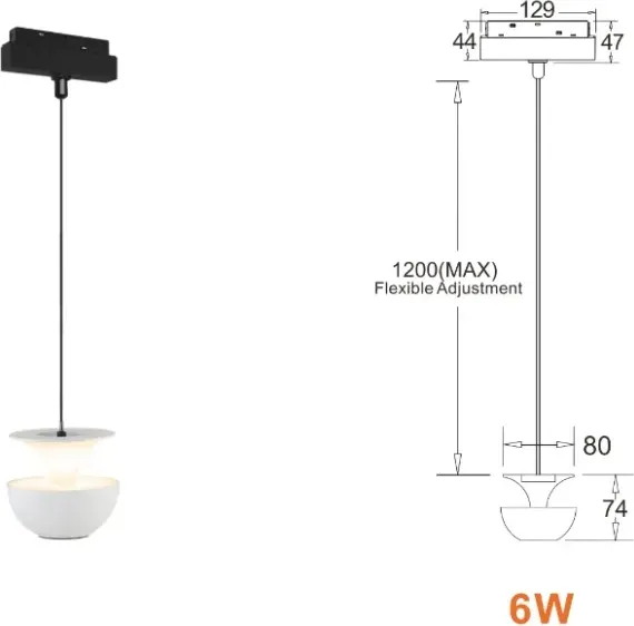 Изображение товара Трековый светильник ILedex Technical Vision 4822-012-D80-6W-38DG-3000K-BK